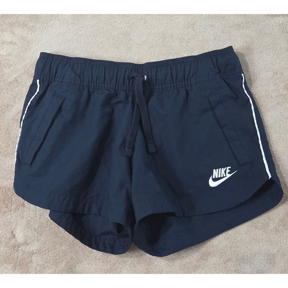 Nike Sportswear Womens Small Blue Drawstring Athletic Gym Shorts 274526-475